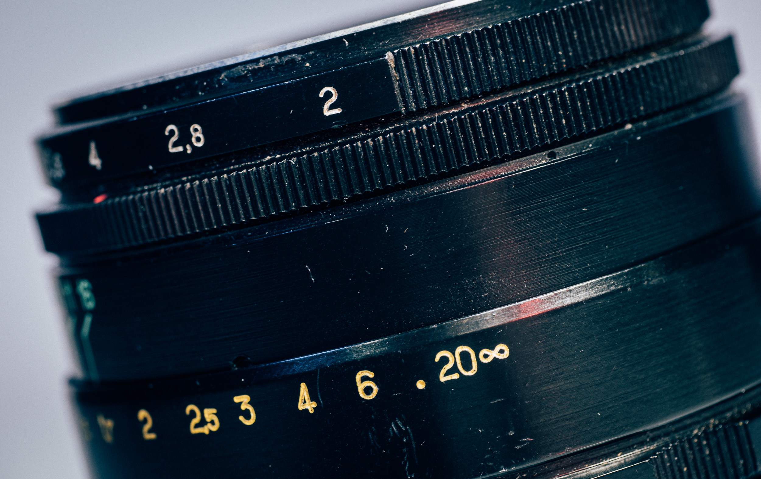 Aperture ring on the Helios 44-2 2/58 Frankenlens